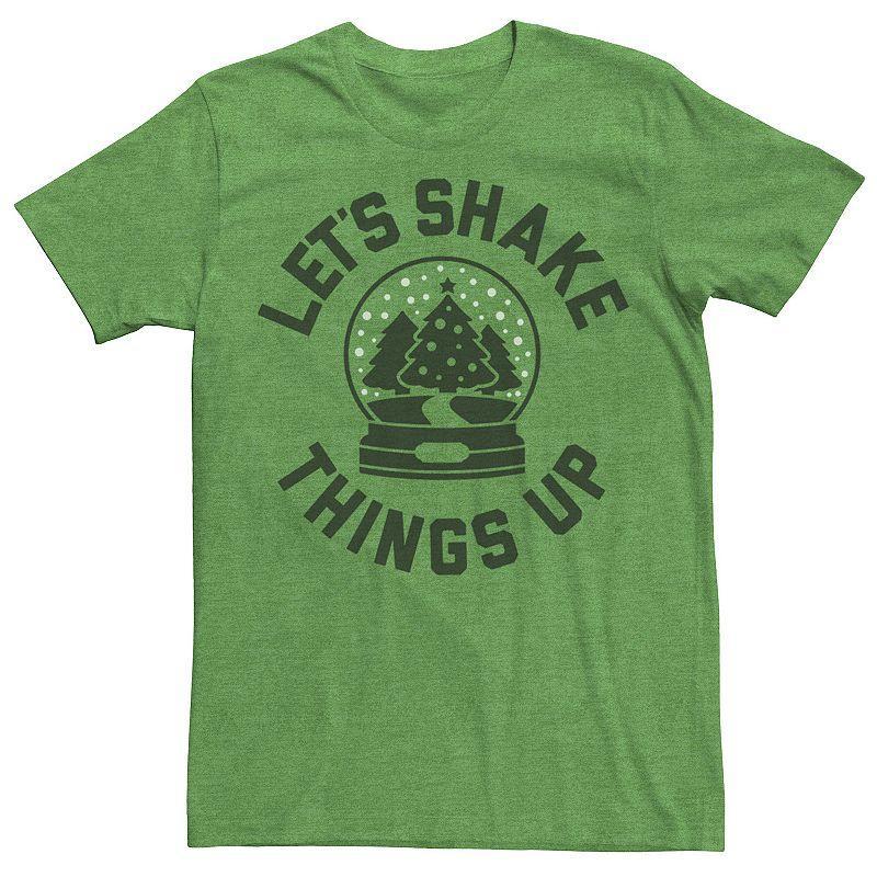 Mens Lets Shake Things Up Snow Globe Christmas Tee Kelly Grey Product Image