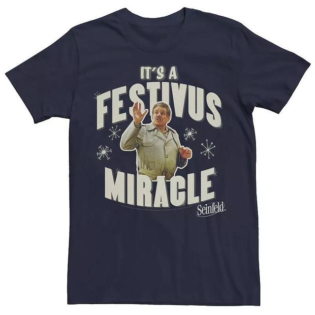 Mens Seinfeld Festivus Frank Its A Festivus Miracle Tee Blue Product Image