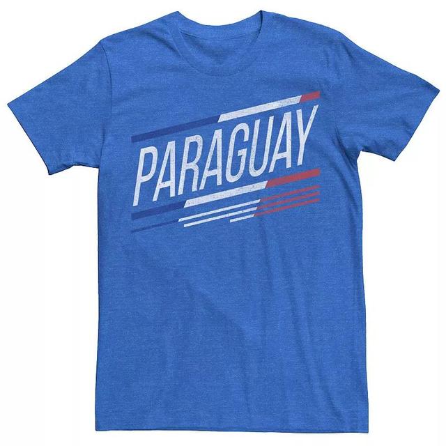 Mens Gonzales Paraguay Slanted Stripe Logo Tee Med Blue Product Image