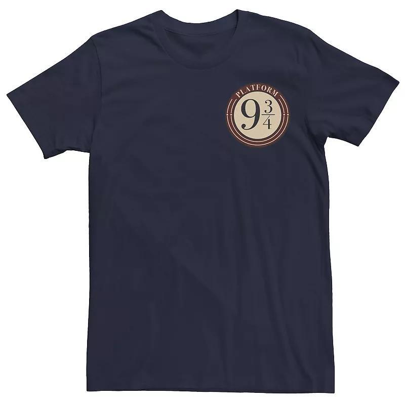 Mens Harry Potter Platform 9 &3/4 Simple Logo Tee Blue Product Image