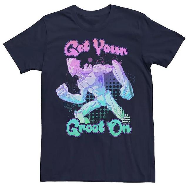 Mens Marvel Guardians Of The Galaxy Get Your Groot On Graphic Tee Blue Product Image