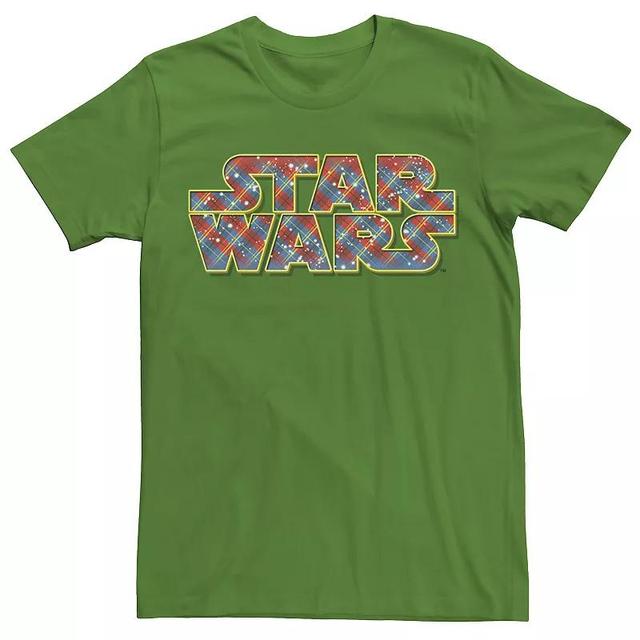 Mens Star Wars Logo Wrapping Paper Fill Graphic Tee Green Product Image