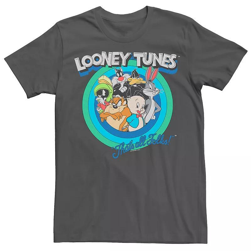 Mens Looney Tunes Thats All Folks Tee Grey Product Image