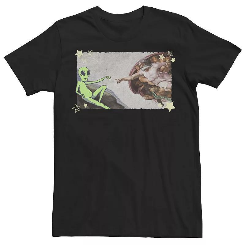 Mens The Creation Of Aliens Mural Tee Blue Product Image