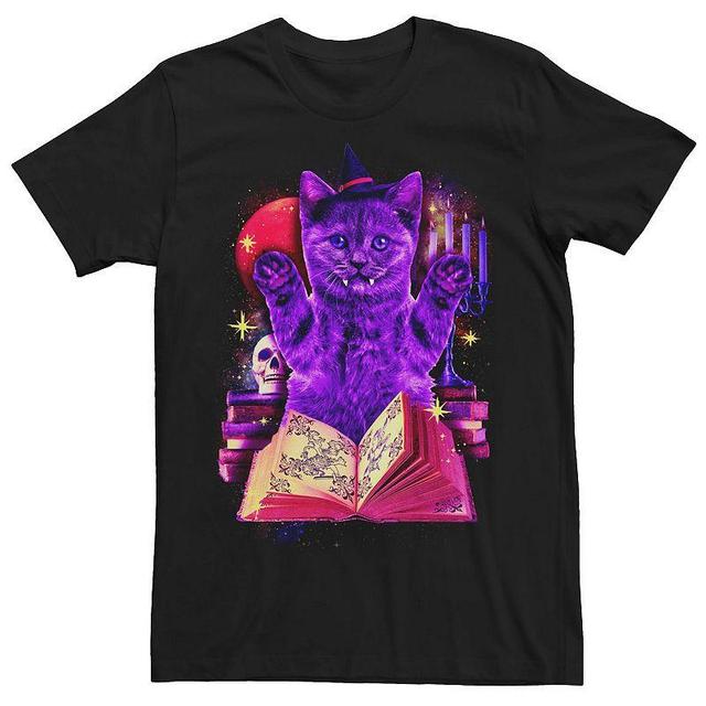 Mens Halloween Evil Purple Witch Cat Tee Product Image