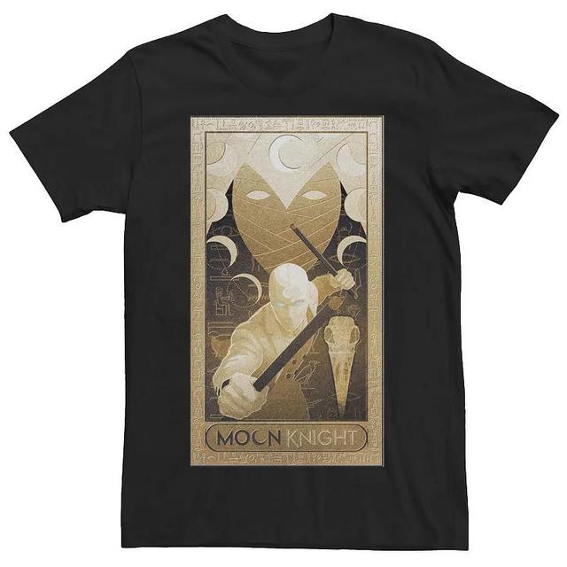 Mens Marvel Moon Knight Gold Glyphs Poster Tee Product Image