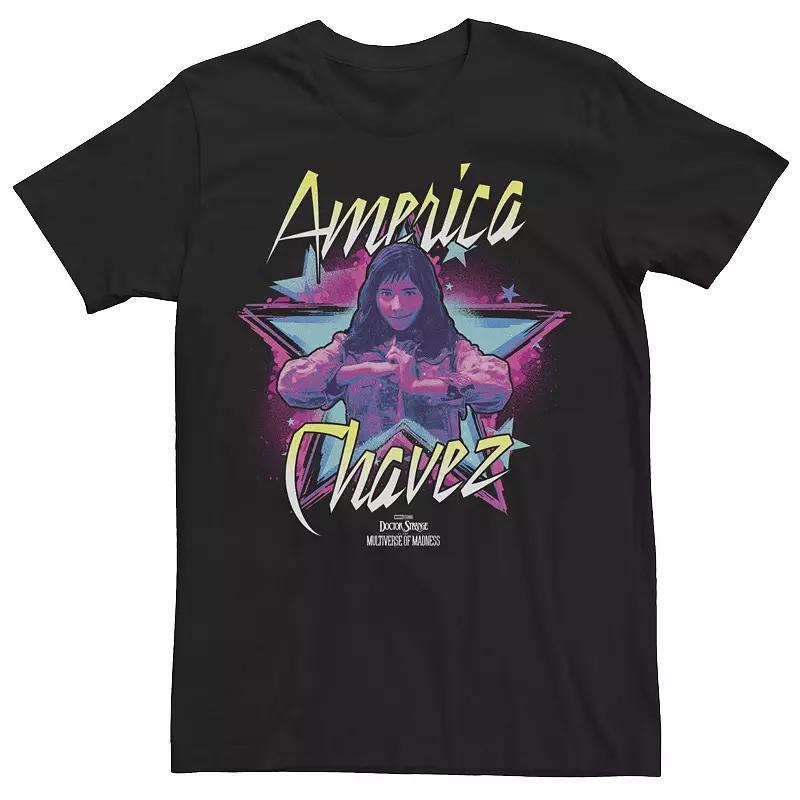 Mens Marvel Doctor Strange Movie 2 America Chavez Pose Star Neon Tee Product Image