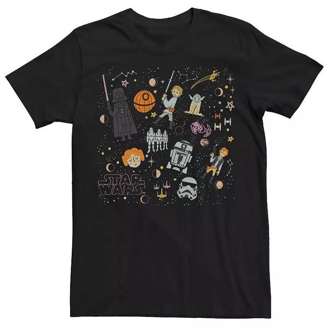 Mens Star Wars Cartoon Collage Tee Product Image