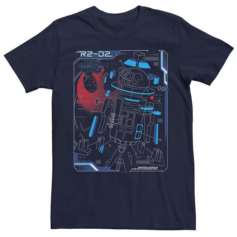 Mens Star Wars R2-D2 Blue Graphic Tee Product Image