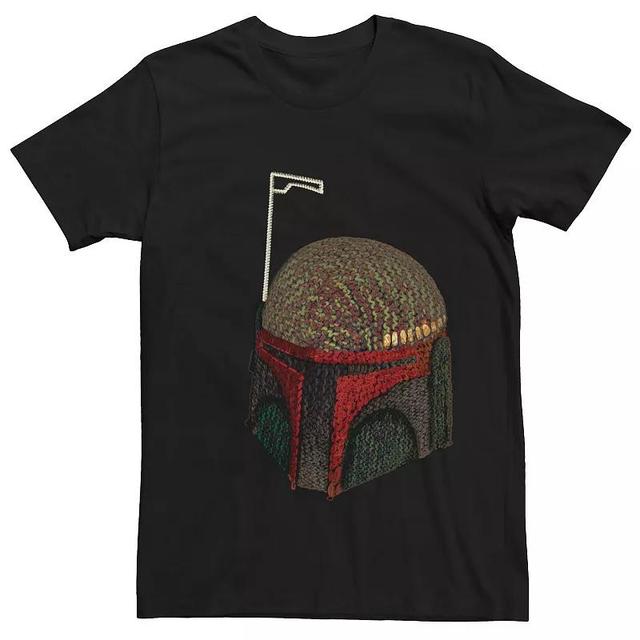 Mens Star Wars Boba Fett Hand Crocheted Plushie Helmet Graphic Tee Product Image