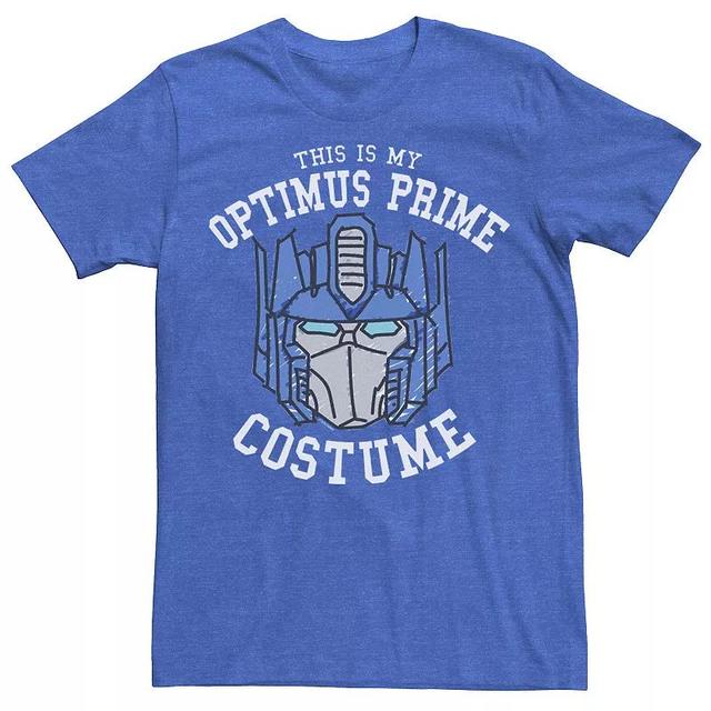 Mens Transformers Halloween This Is My Optimus Prime Costume Tee Royal Grey Product Image