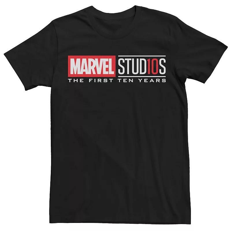 Mens Marvel Studios First Ten Years White Logo Graphic Tee Product Image