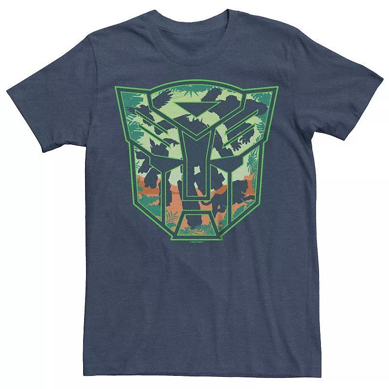 Big & Tall Transformers Rise of the Beasts Jungle Autobots Logo Tee, Mens Navy Grey Product Image