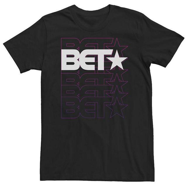 Big & Tall BET & White Logo Stack Tee, Mens Product Image