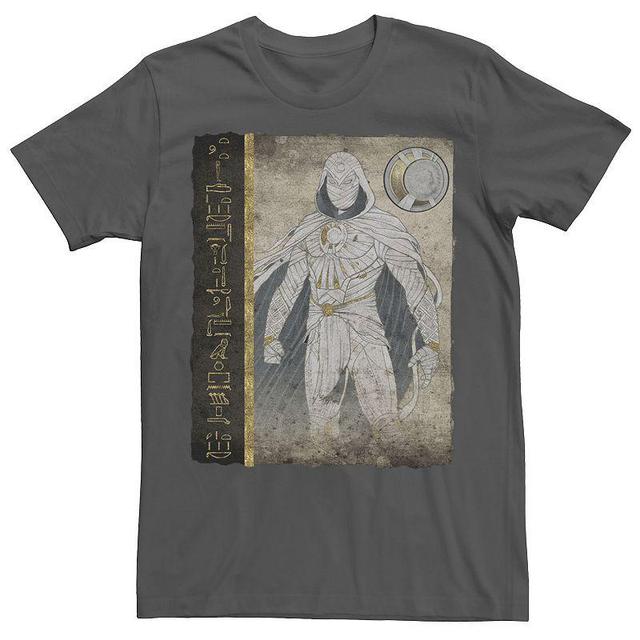 Mens Marvel Moon Knight Scroll Fragment Glyphs Tee Grey Product Image