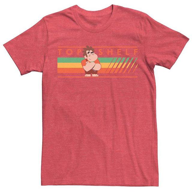 Disneys Wreck-It Ralph 2 Mens Top Shelf Logo Graphic Tee Red Grey Product Image