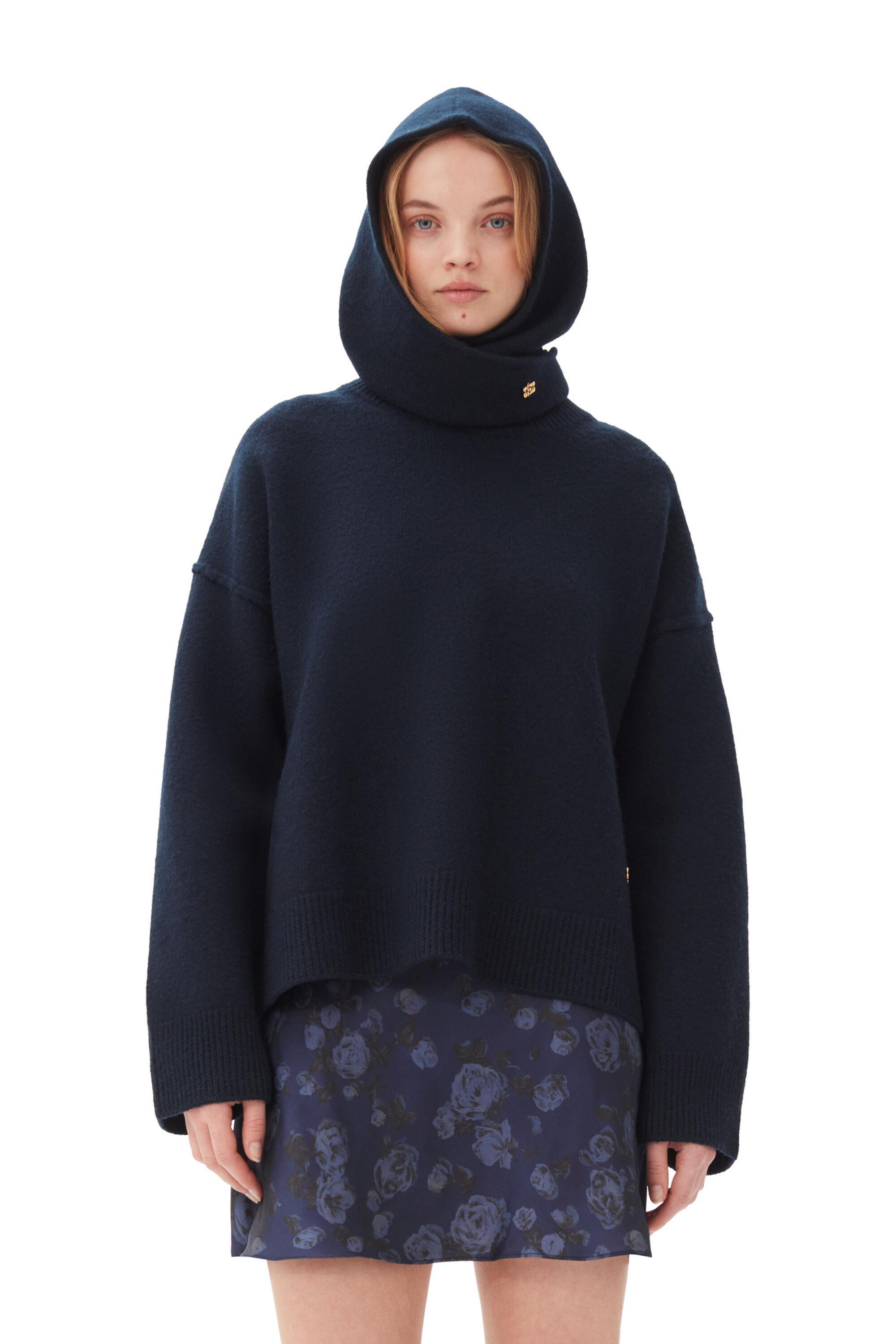 Navy Blue Wool Balaclava Product Image