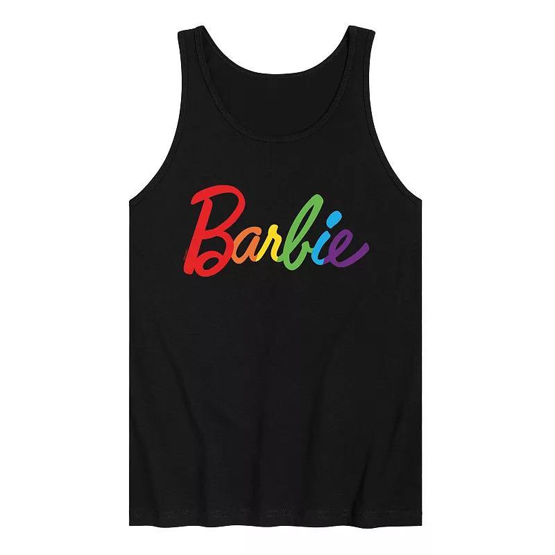 Mens Barbie Pride Logo Tank Top Med Grey Product Image