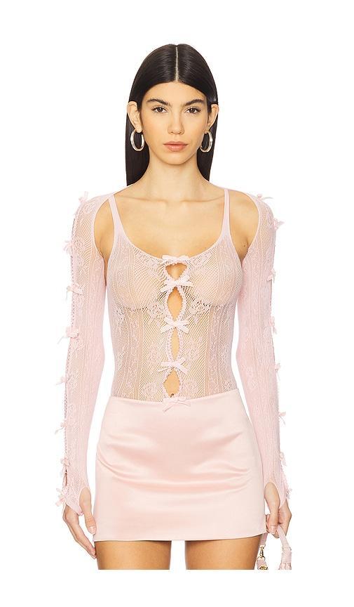 Pink Lace Bodysuit Product Image