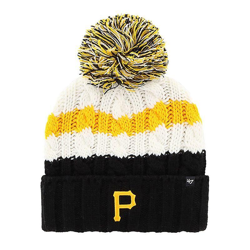 Womens 47 /Black Pittsburgh Pirates Ashfield Cuffed Knit Hat with Pom Product Image