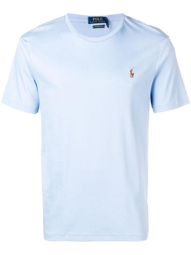 Embroidered Logo T-shirt In Blue Product Image