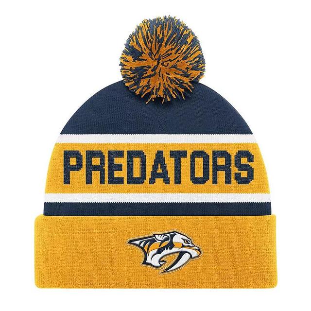 Mens Starter Gold Nashville Predators Cuffed Knit Hat with Pom Product Image