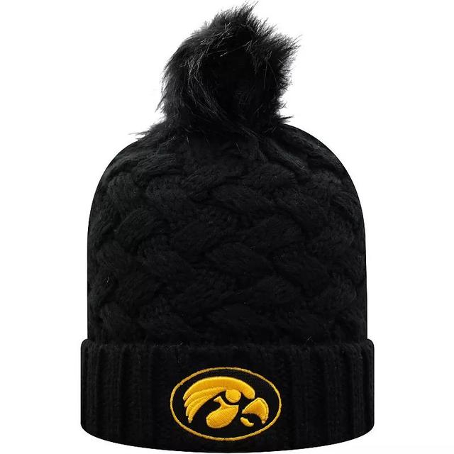 Womens Top of the World Iowa Hawkeyes Frankie Cuffed Knit Hat with Pom Product Image