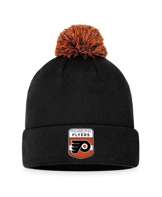 Mens Fanatics Black Philadelphia Flyers 2023 Nhl Draft Cuffed Knit Hat with Pom Product Image