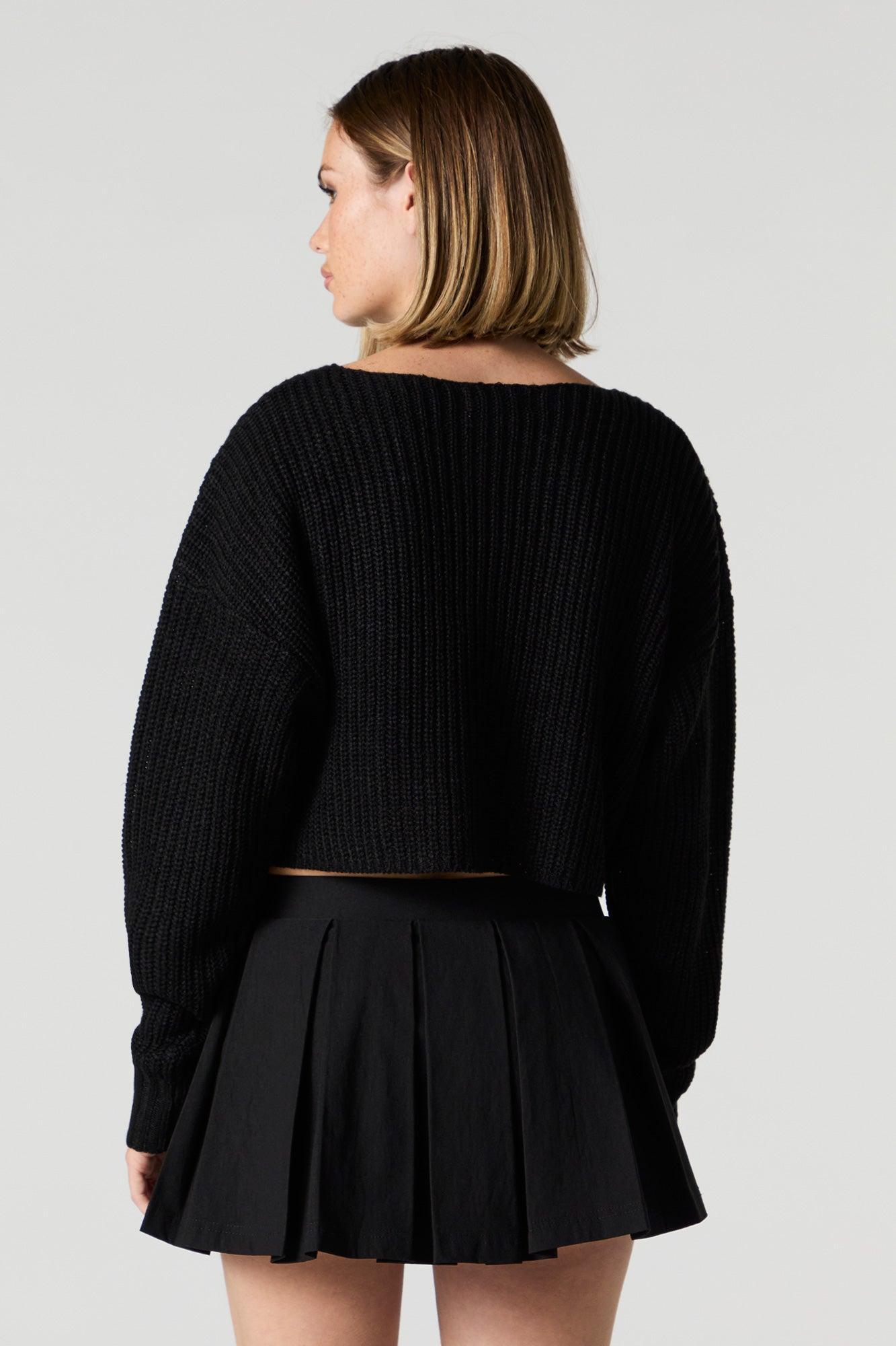 Ribbed Knit Skimmer Sweater Female Product Image