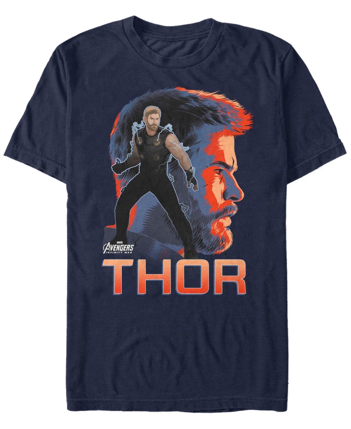 Marvel Mens Avengers Infinity War The Asgardian Thor Pop Art Posed Profile Short Sleeve T-Shirt Product Image