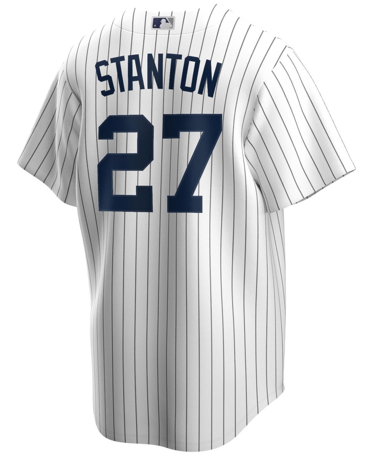 Nike Mens Giancarlo Stanton New York Yankees Official Player Replica Jersey - White/Navy Product Image