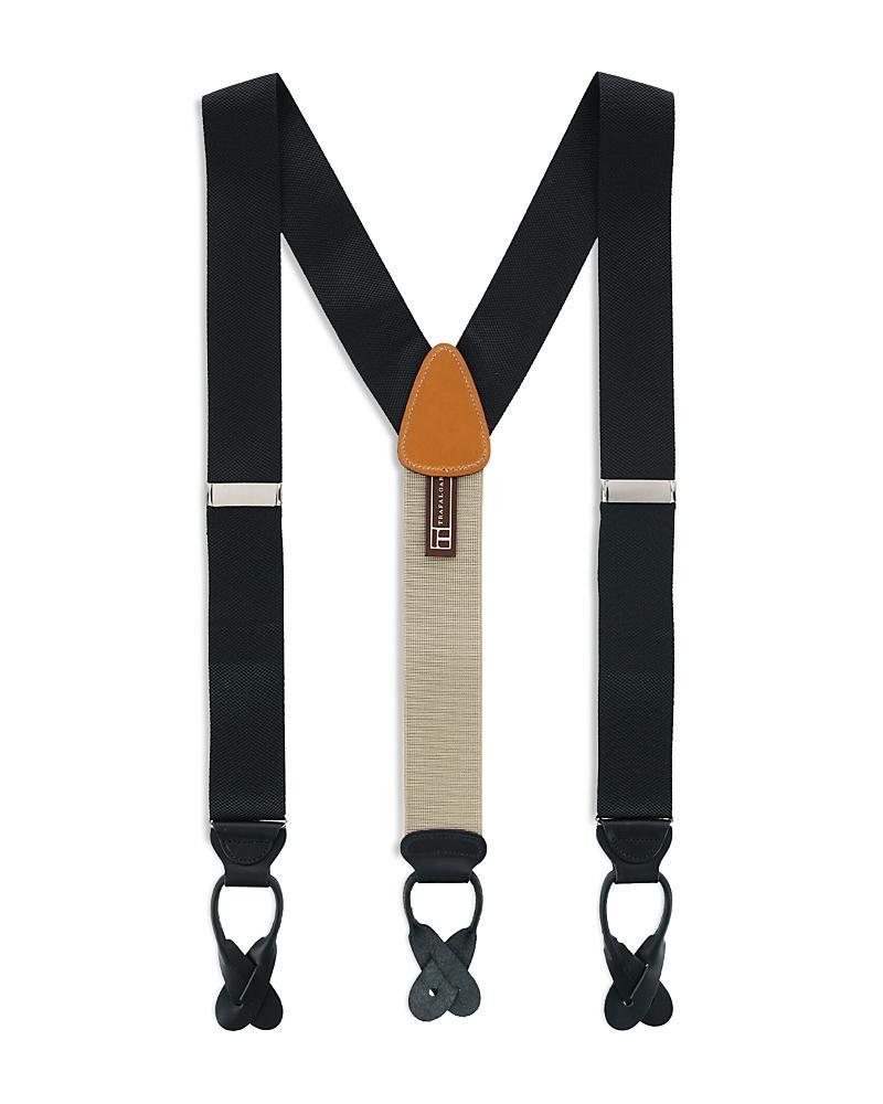 Trafalgar Mens Hudson Solid Button End Suspenders Product Image