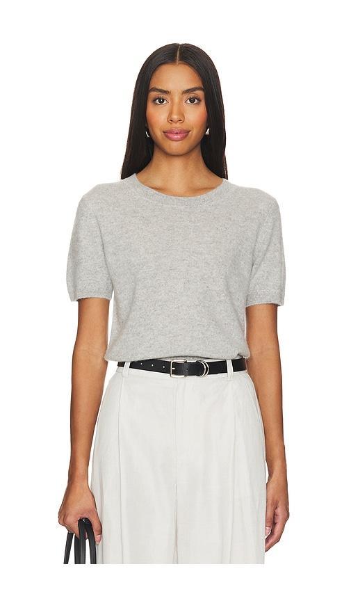 Cashmere Short Sleeve Cropped Pullover Product Image