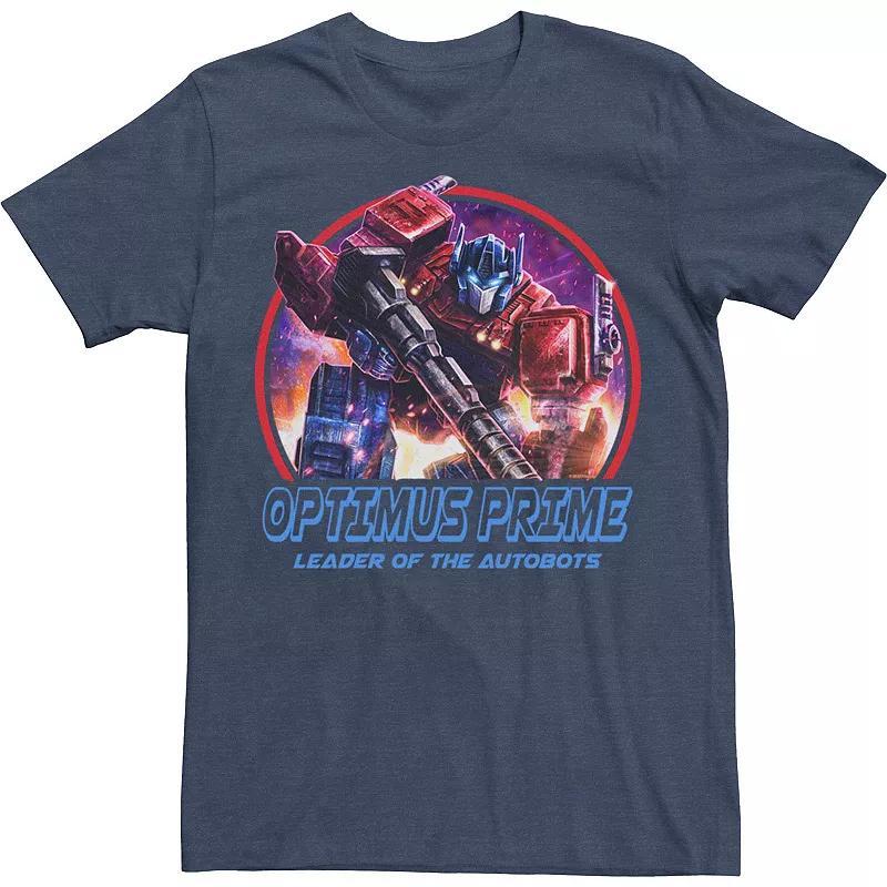 Mens Transformers: War For Cybertron Optimus Prime Leader Tee Navy Grey Product Image