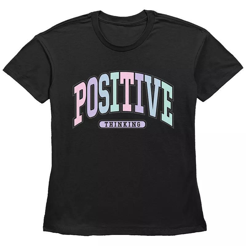 Womens Positive Thinking Basic Fit Tee, Girls Product Image