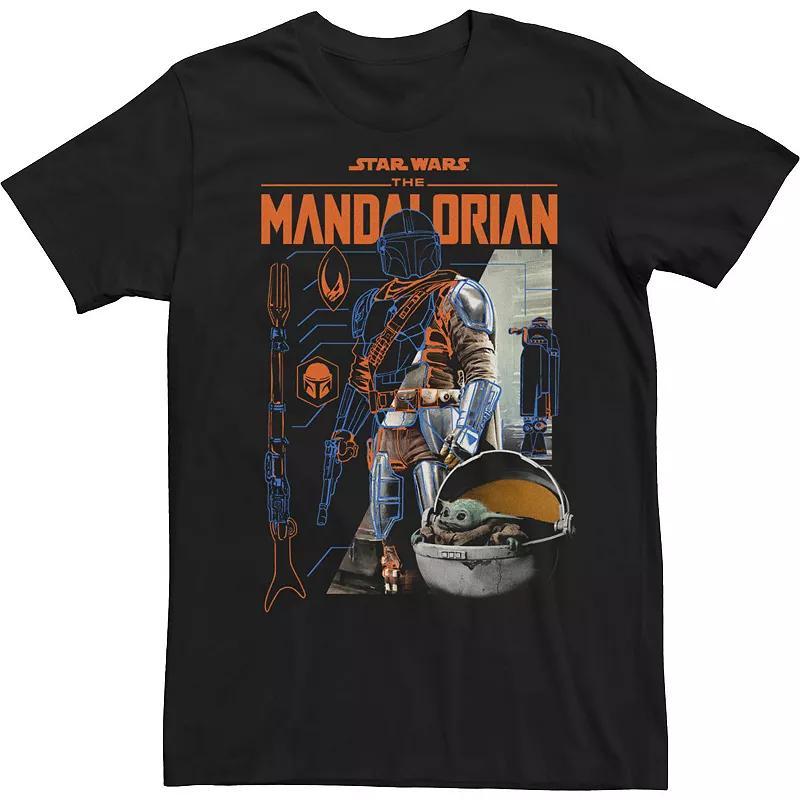 Mens Star Wars The Mandalorian Cut Up Poster Tee Product Image