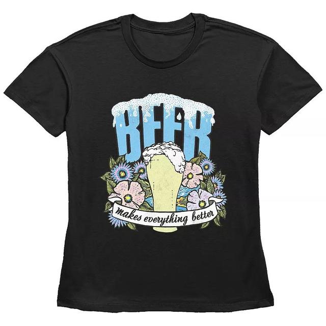 Womens Beer Makes Everything Better Basic Fit Graphic Tee Product Image