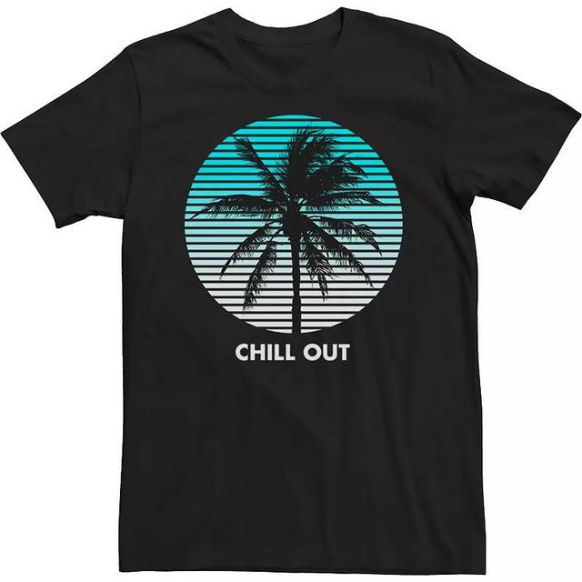 Big & Tall Chill Out Palm Tree Lines Tee, Mens Product Image