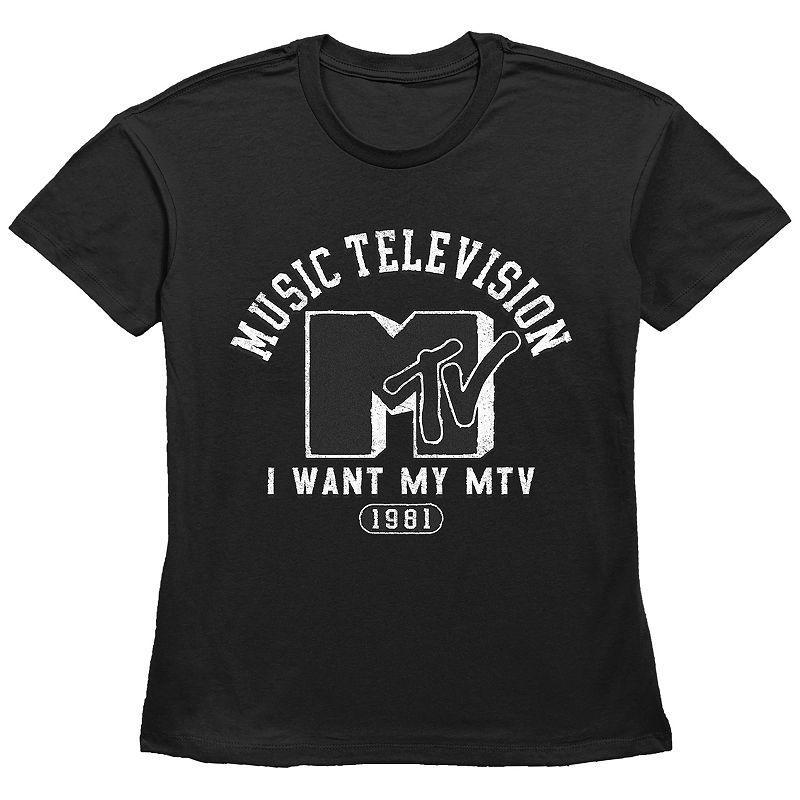 Womens MTV Music College Redux Basic Fit Graphic Tee, Girls Product Image