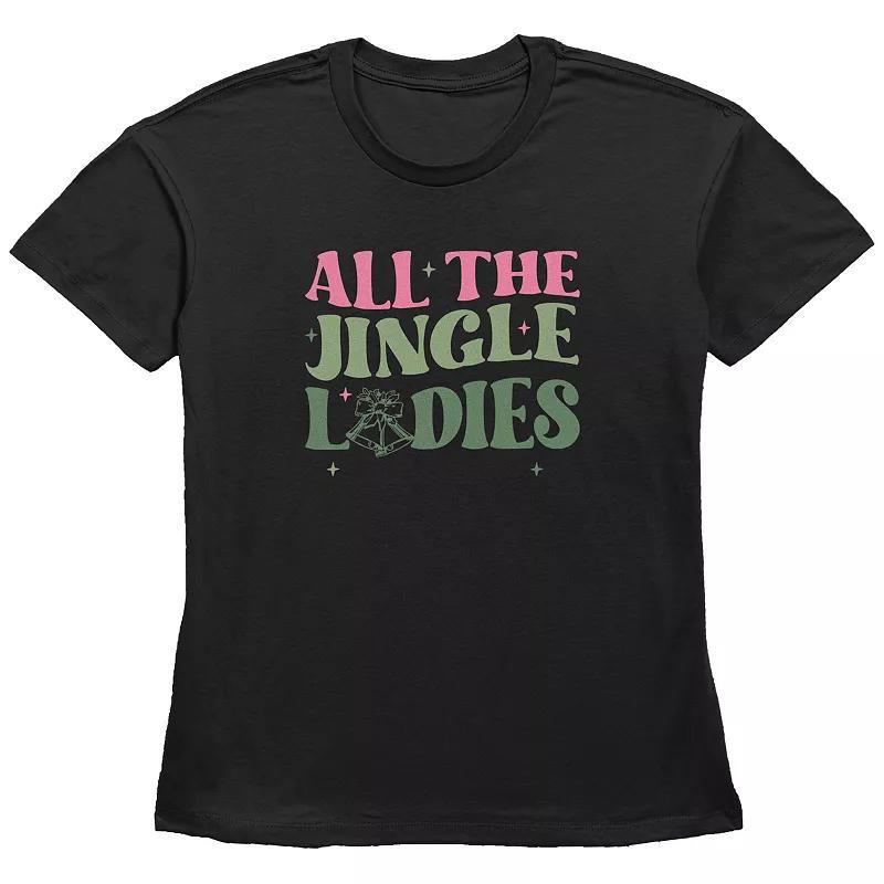 Womens All The Jingle Ladies Graphic Tee Product Image