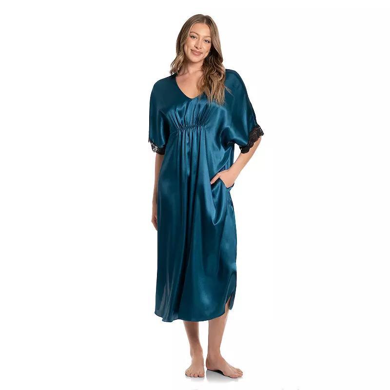 Womens Lilac+London Solid Satin Caftan Product Image