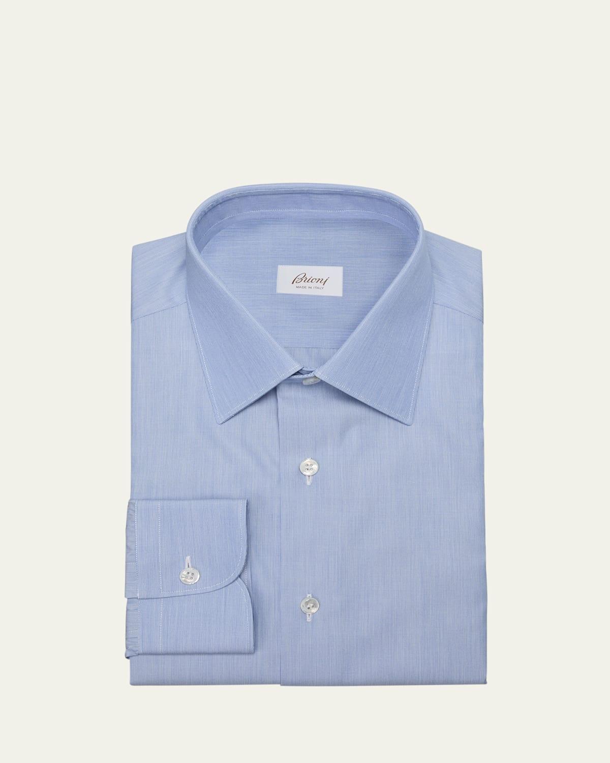 Mens Cotton Micro-Stripe Dress Shirt Product Image