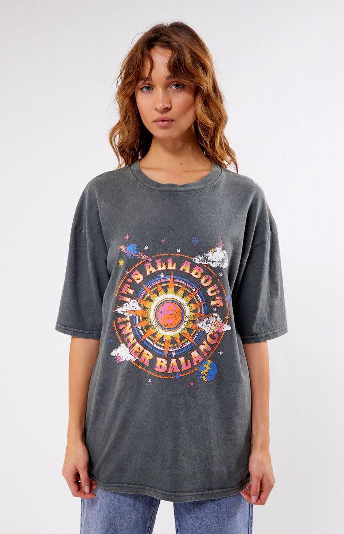 Daisy Street Womens Inner Balance Washed Oversized T-Shirt Product Image