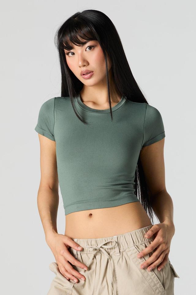 Double Layered Cropped T-Shirt Female Product Image