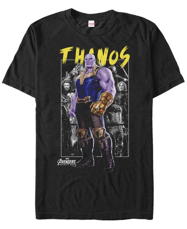 Marvel Mens Avengers Infinity War Thanos Portrait, Short Sleeve T-shirt Product Image