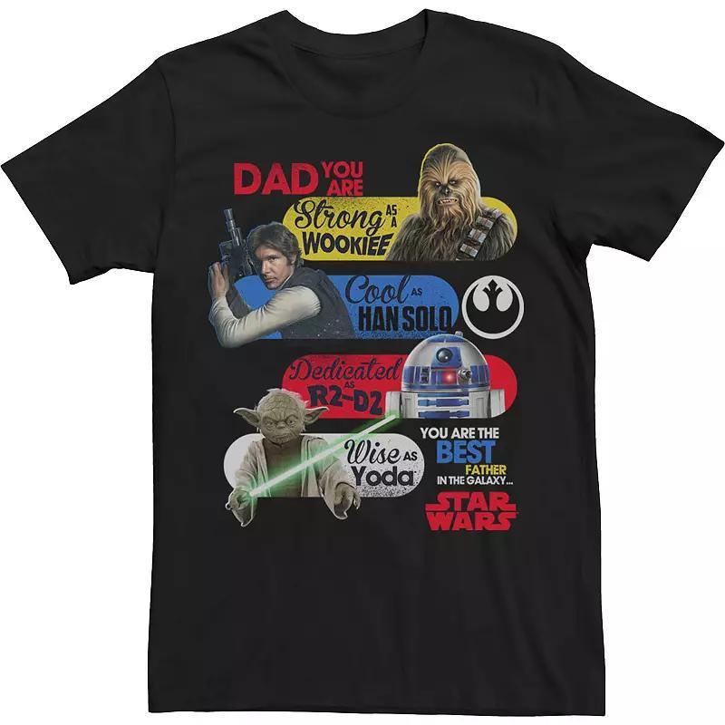 Big & Tall Star Wars Best Father In The Galaxy Tee, Mens Product Image