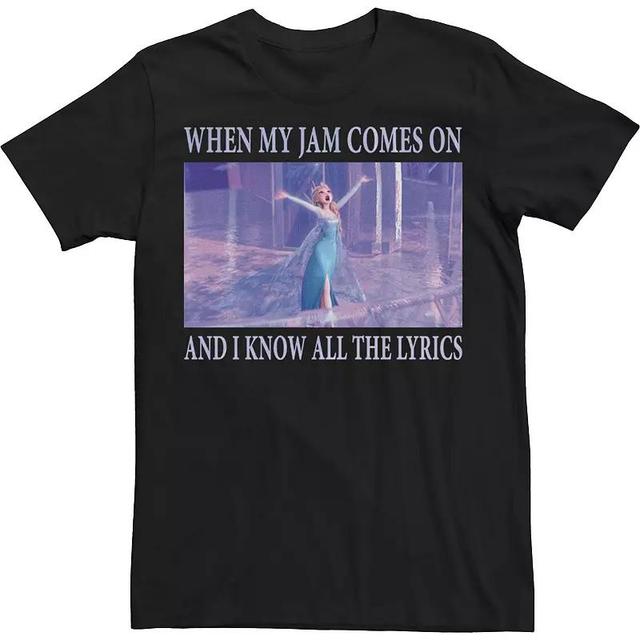 Big & Tall Disney Frozen Elsa When Jam Comes On I Know The Lyrics Tee, Mens Product Image