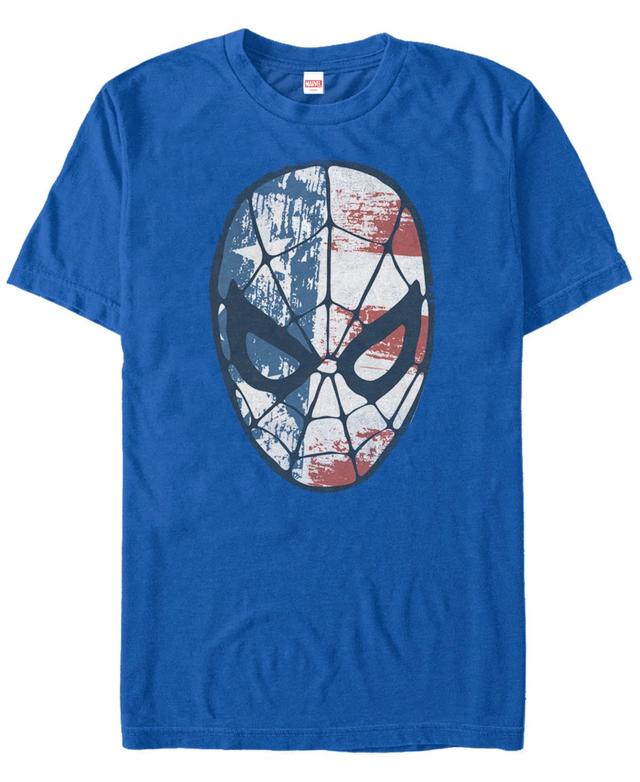 Mens Marvel Comics Spider-Man Americana Tee Med Blue Product Image