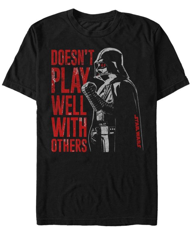 Star Wars Mens Classic Darth Vader Doesnt Play Well With Others Short Sleeve T-Shirt Product Image