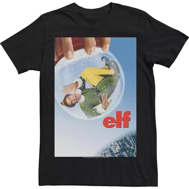 Mens Elf Buddy In A Snow Globe Poster Tee Product Image